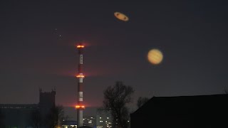 Jupiter and Saturn Conjunction 2020  beautiful timelapse  4 days before the Great Conjunction [upl. by Camile89]