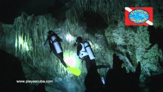 Cenote Chac Mool and Kukulkan Cavern diving in the Yucatan with Playa Scuba Dive Center [upl. by Jerroll]