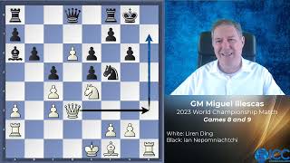 GM Miguel Illescas commentates on games 8 and 9 of the 2023 World Championship Match [upl. by Elvin225]