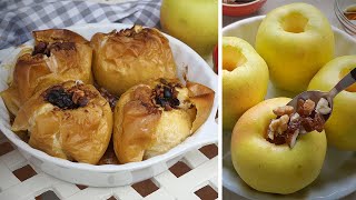 Receta fácil de manzanas al horno Manzanas asadas al horno o microondas  Las María Cocinillas [upl. by Aeslahc447]