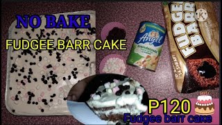 No Bake Cake Fudgee bar cake 120 pesos my cake kana [upl. by Jerol]