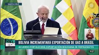 Bolivia fortalecerá las exportaciones de gas y fertilizantes a Brasil mediante acuerdos firmados [upl. by Groome434]