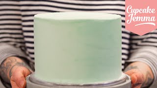 Masterclass How to Decorate a Layer Cake with Smooth Buttercream Icing  Cupcake Jemma [upl. by Rekyr394]