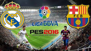 Real Madrid x Barcelona  21112015  Liga BBVA  Gols e Melhores Momentos PES 2016 [upl. by Nollahp]