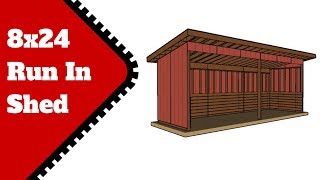 Run in Shed Plans 8x24 [upl. by Ulani]