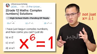 Complex numbers solutions to x61 Reddit high school algebra rhomeworkhelp [upl. by Ginni]