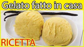 Gelato alla crema fatto in casa con la gelatiera della Lidl SilverCrest [upl. by Nohsauq]