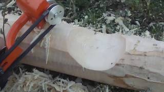 Chainsaw Attachment Log Debarker [upl. by Isac]