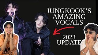 Jungkooks amazing vocals 2023 update REACTION WOW [upl. by Ainola637]