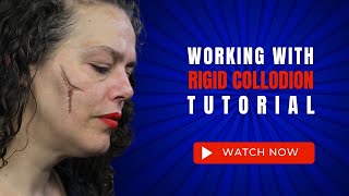 Tips on Working with Rigid Collodion  How to work with Rigid Collodion  SchminkenGrimenl [upl. by Einna]