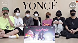 BTS Reaction to Blackpink Yonce performance video Fanmade 💜 [upl. by Siroved]