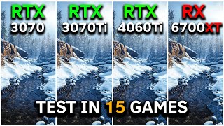 RTX 3070 vs RTX 3070 Ti vs RTX 4060 Ti vs RX 6700 XT  Test In 15 Games at 1080p  2024 [upl. by Hanfurd]