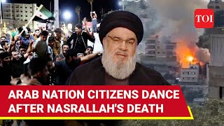 Arab Nation Celebrates Nasrallahs Killing Dance Distribution Of Sweets On Cam  Heres Why [upl. by Ainaj]