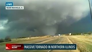 Rochelle Illinois Tornado April 9 2015  Weather Channel Live [upl. by Anthony]