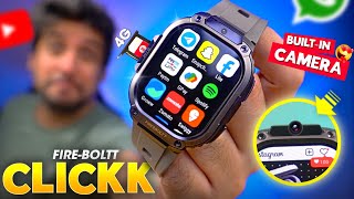 A Better 4G ANDROID Smartwatch with BuiltIn CAMERA  ⚡️ FireBoltt CLICKK Smartwatch Review [upl. by Nitsej753]