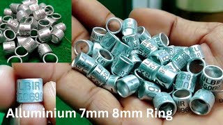 Laser Print Pigeon Leg Rings 7mm amp 8mm Size [upl. by Yanal161]