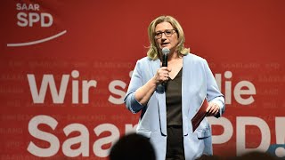 SPDWahlsiegerin Rehlinger quotDas Saarland hat Rot gewähltquot  AFP [upl. by Kerr]