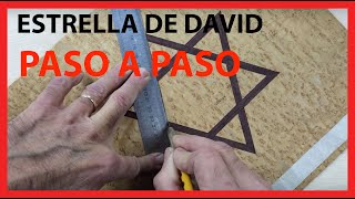 Estrella de David en Marquetería En Madera Paso a Paso [upl. by Sorgalim532]