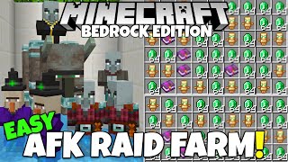 BEST RAID FARM 120 Minecraft Bedrock  UNLIMITED TOTEMS [upl. by Jerry]