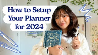 HOW TO SET UP YOUR 2024 PLANNER  Beginner Friendly  Your Future Self Will Thank You [upl. by Ihpen79]