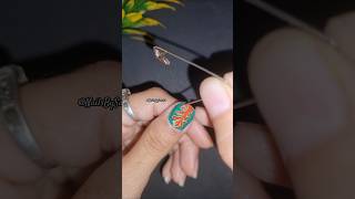 Green nails💚❤️ nailart nails easynailartforgirls trending youtubeshorts shorts [upl. by Hugibert]