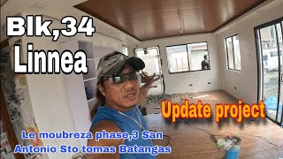 Linnea Blk34 project update interior Le moubreza phase3 San antonio Sto tomas Batangas EP591 [upl. by Aicil]