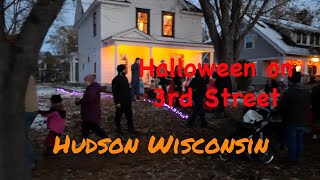 Halloween on 3rd Street Hudson Wisconsin 2023 Epic TrickorTreat Scary Costumes amp Haunted Houses [upl. by Yul]