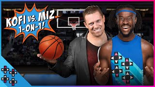 BASKETBALL SHOWDOWN THE MIZ vs KOFI KINGSTON  FIRST TO 12 WINS [upl. by Livesay]