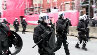 Montreal protesters smash windows at McGill University [upl. by Elleda]