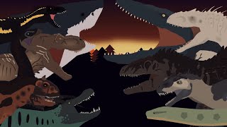 ALL dinosaurs prehistoric Animals Battle Stick nodes animation [upl. by Schargel]