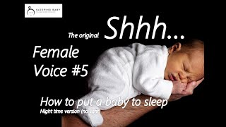 Dulcet shushing baby  White noise amp black screen  put baby to sleep  female [upl. by Bobbie450]