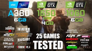 ARC A380 6GB vs GTX 1650S 4GB vs GTX 1060 6GB  i513600K  1080p  25 Games Tested [upl. by Arihsay]