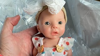 Unboxing a full silicone reborn baby cute [upl. by Nessy]