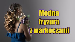 Modna fryzura z warkoczami Modny kuc z falami [upl. by Duax]