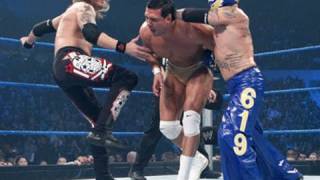 SmackDown Edge amp Rey Mysterio vs Kane amp Alberto Del Rio [upl. by Ardnikal]