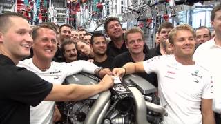 MercedesBenz TV The Formula 1 stars in Rastatt and Affalterbach [upl. by Gilbertine]