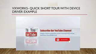 VxWORKS Tutorials A Quick tour with Device driver example codesee description [upl. by Elehcor]