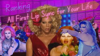 LIPSYNC RANKING every first quotlip sync for your lifequot season 116 rupauls drag race [upl. by Notsgnik]