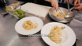 Spaghetti Nerano In Gragnano Italy [upl. by Erlina]