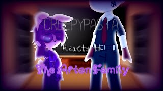 •×Creepypasta Reacts To Afton Family×• Michael Afton amp William Afton SHIPS [upl. by Nnairahs876]