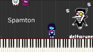 Spamton Deltarune Chapter 2 piano tutorial [upl. by Elli]