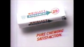 1990s Commercial  Wrigleys Spearmint Gum quotPure Chewing Satisfactionquot [upl. by Ciro906]