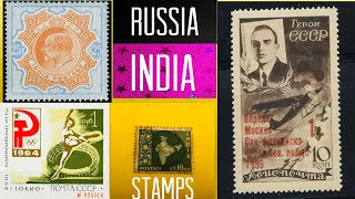 Russia amp India most valuable stamps josershina in world stamps collection [upl. by Ajin929]