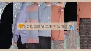 하울 최애 쇼핑몰에서 구매한 늦가을 옷  쇼핑하울  육육걸즈  나인  다홍  미소너굴 [upl. by Dabney]