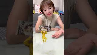 Bandar Mama ChocoBar laya 🥳 mini wood toy wood working art skill short cartoon viral trending [upl. by Alleinnad]