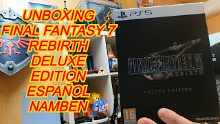 UNBOXING FINAL FANTASY VII REBIRTH DELUXE EDITION ESPAÑOL [upl. by Meehan]