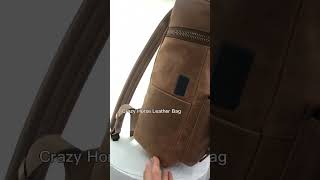 Crazy Horse Leather BackpackКожаный рюкзак Crazy Horsebackpack mensbagbags рюкзак сумки [upl. by Toland]