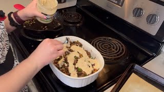 Making Philly Cheesesteak Loaded Tater Tots  Easy Meal Idea [upl. by Bertelli942]