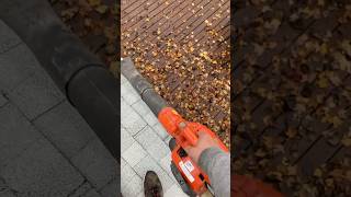 Removing Leaves From Gutters with Husqvarna 125b [upl. by Enitsua]