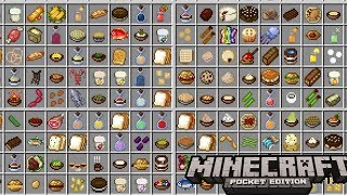 🥓🌭🥗Pams Harvest Craft PE mod🍕🍔🍟🍗  Minecraft PE 12x  comida armaduras y nuevos bloques [upl. by Chow979]